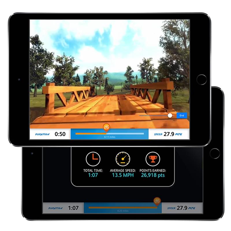 Screens of the bike activity