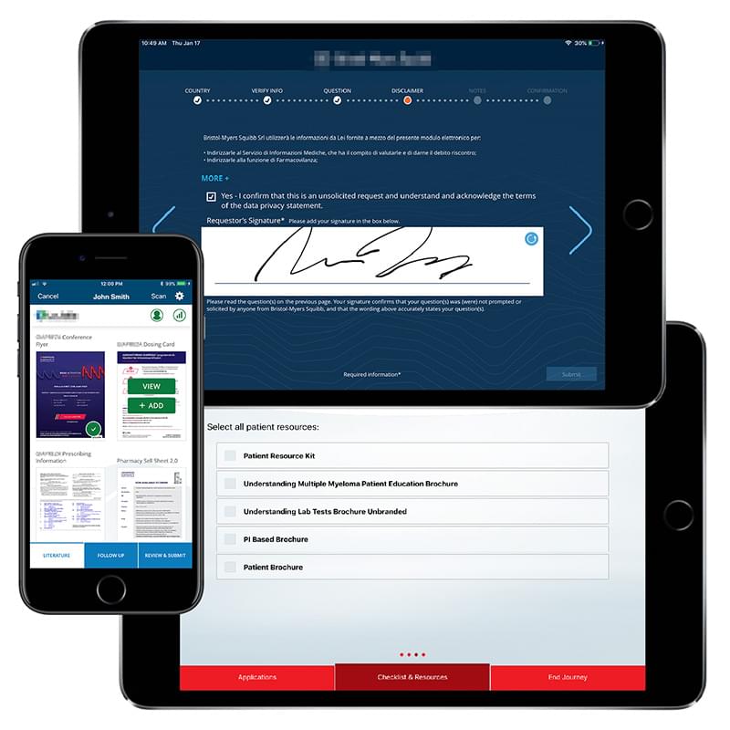 Screens from multiple lead retrieval applications